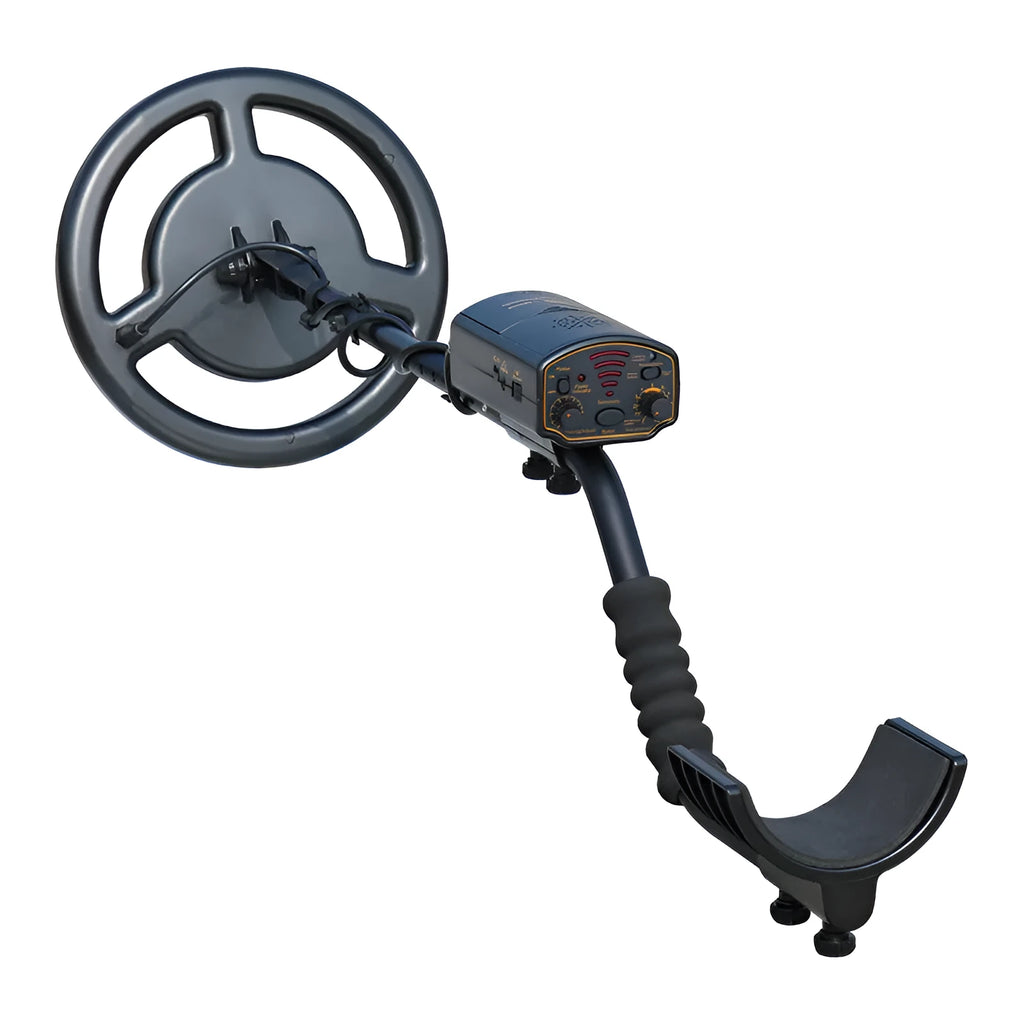 AR944M underground metal detector in black with search coil, adjustable shaft, and control box on grass