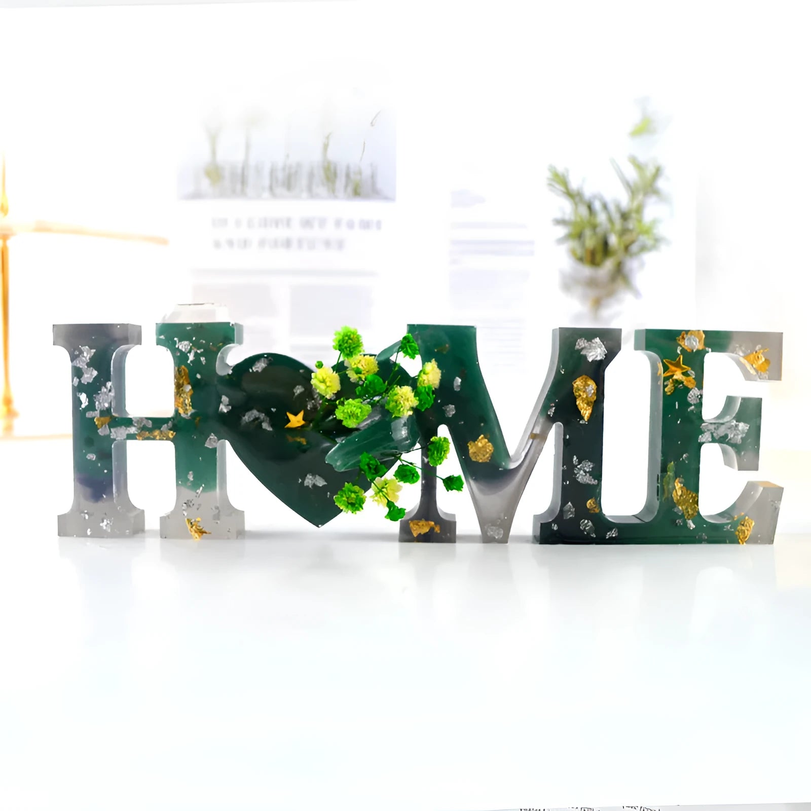 Silicone epoxy mould for letter jewellery making with English text designs including love, home, and family words