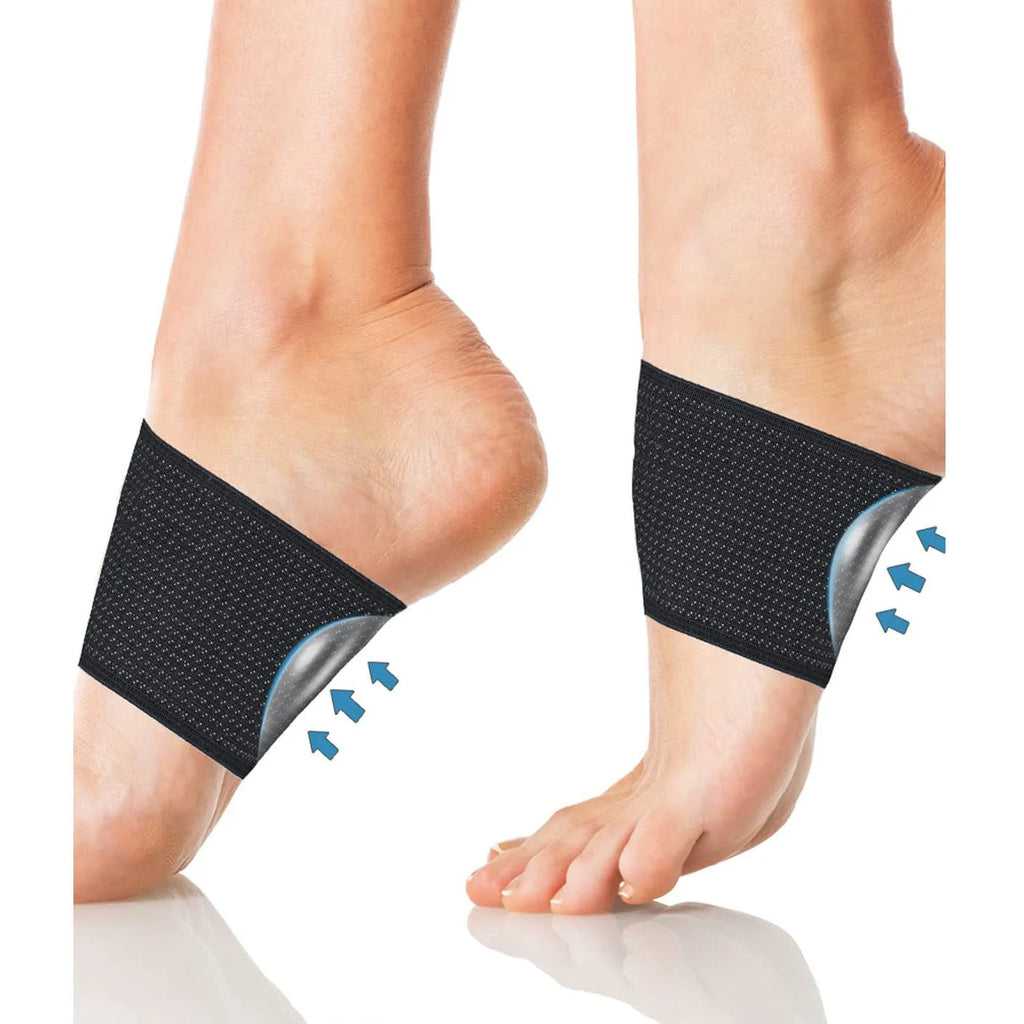 PU elastic foot bandage for arch support, shown in Ordinary Style and Full Heart Style designs.