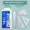 Youpai transparent acrylic ruler set with square and protractor for drawing and geometry