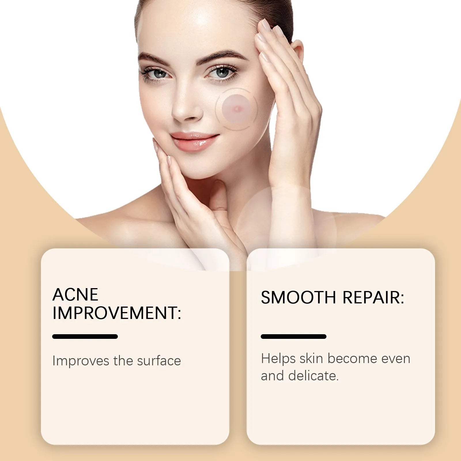 Acne patch pack containing 8 patches with tea tree oil and asiatic centella extract for skin treatment