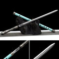 Handmade integrated sword and blade long blade flute sword staff with scabbard and reversible connection