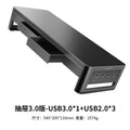 Desktop screen storage base stand with drawer, heightening rack, ABS PC metal build and USB charging options.