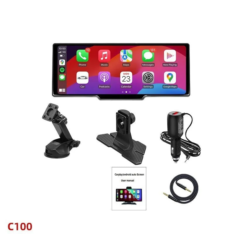 10.26-inch dashboard car smart screen with wireless CarPlay and DVR front and rear video recorder