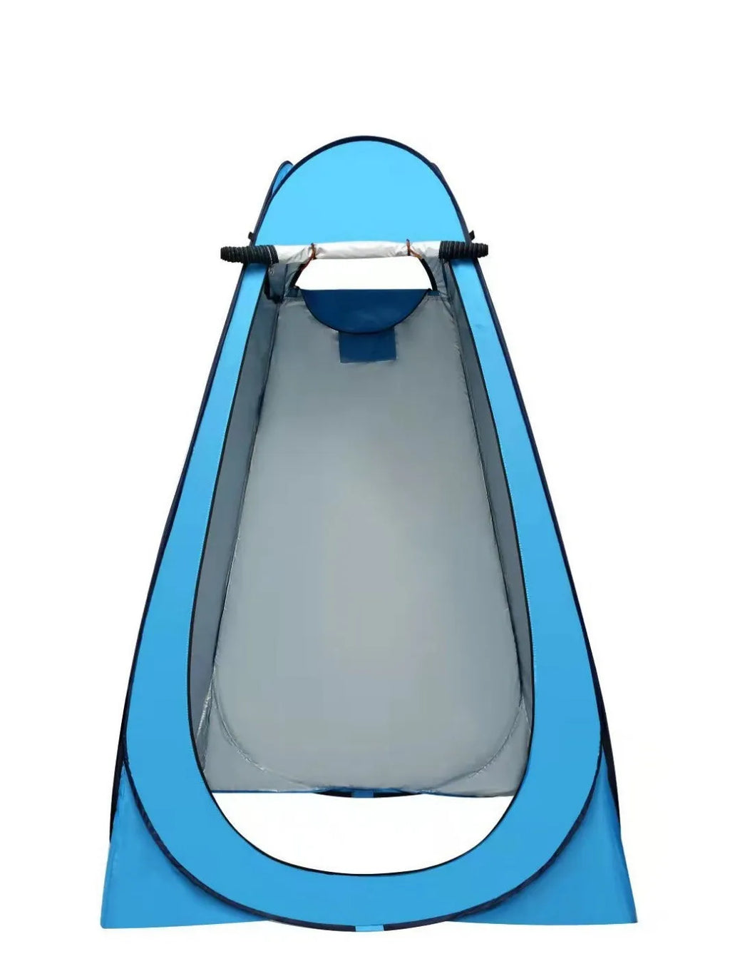 Outdoor camping changing tent with 190cm height shown with storage bag and ground anchoring accessories