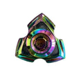 Alloy metal fingertip gyro decompression toy in colourful and silver options for youth ages 15-35
