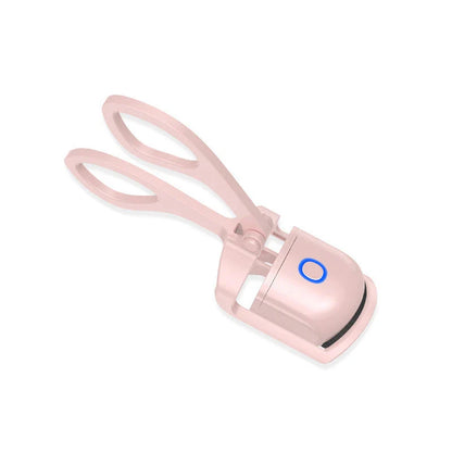 Premium rechargeable heated eyelash curler with dual temperature settings for creating long-lasting, natural-looking curled lashes