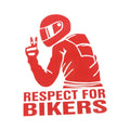 Reflective vinyl motorcycle sticker decal in 3D carbon fibre finish, 15cm by 11cm.