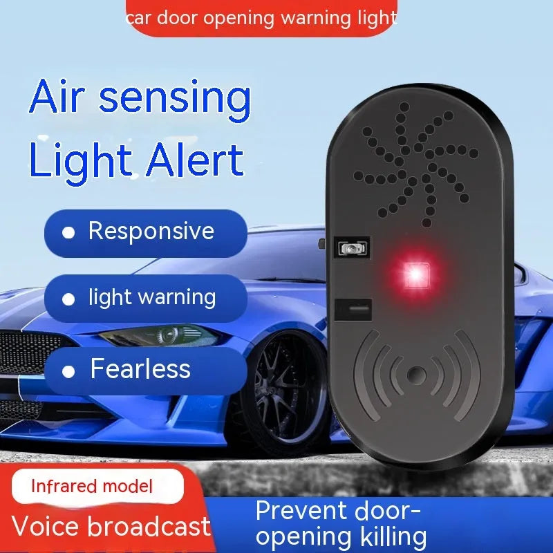 Black car door reminder with infrared sensor for vehicle safety