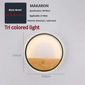 Modern LED wall lamp with acrylic shade in black finish, 200mm size, push-button switch, E14 base
