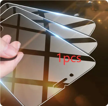 Tempered glass screen protector for iPhone with anti-fingerprint coating.