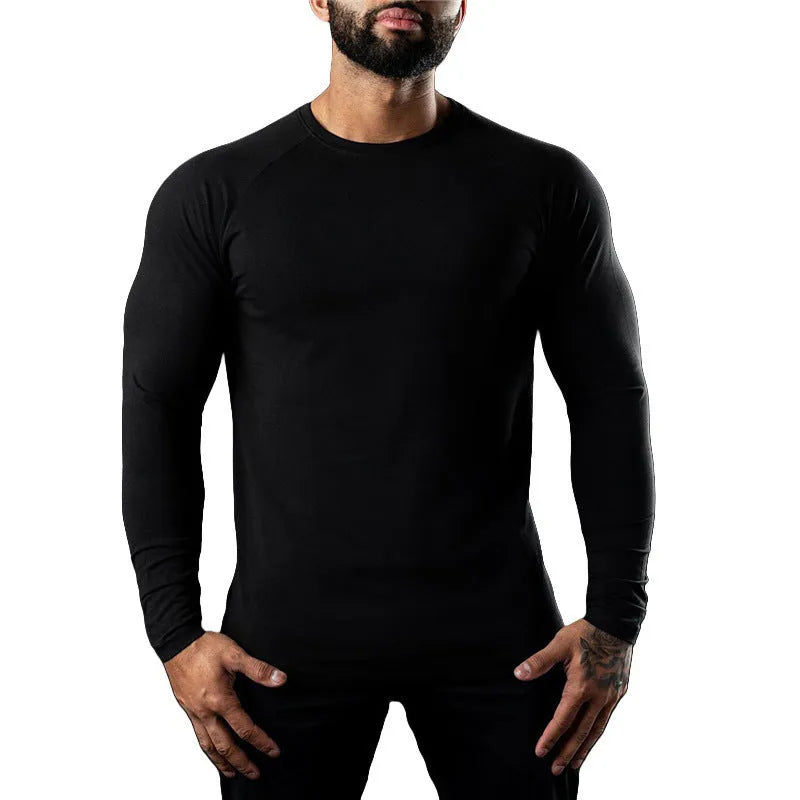 Men's cotton athletic t-shirt in various colours with tight fit and short sleeves