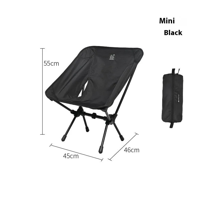 Aluminium alloy folding moon chair in outdoor setting with Oxford cloth seat