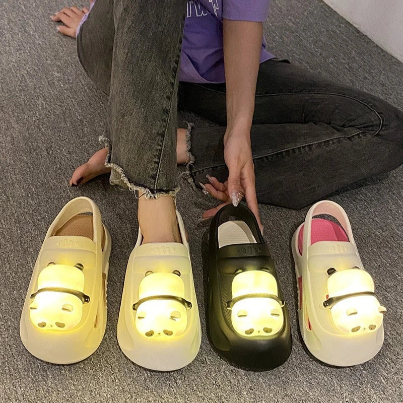 NZ Adorable Panda Slipper with LED Lamp - Cozy Comfort for Summer