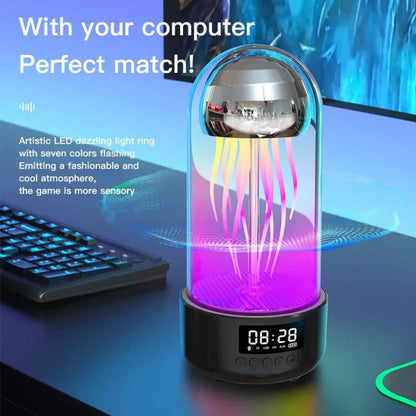 Enchanting Jellyfish Lamp with Bluetooth Speaker, Mesmerizing Lighting Effect, and Versatile Multifunction Display