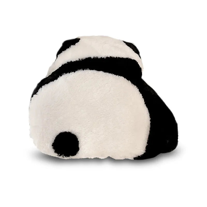Cartoon panda pattern car cushion with plush cover on vehicle seat