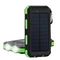 Solar power bank 8000mAh with compass and dual USB output in black colour
