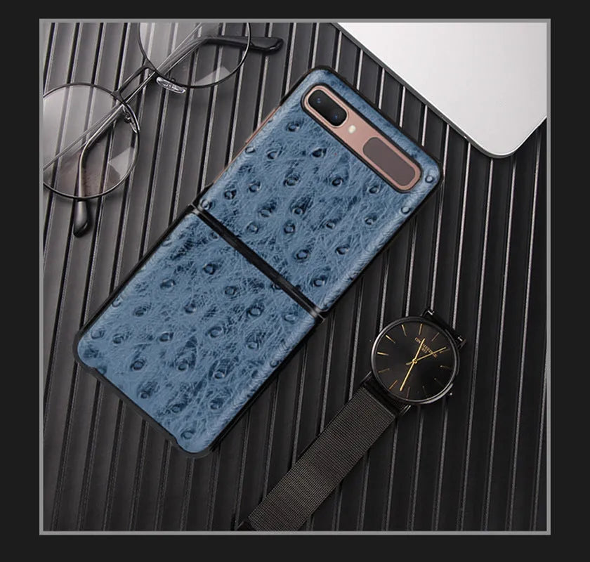 Camel pattern business leather folding protective phone case for Samsung Galaxy Z Flip 3 and 4 in brown