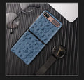 Camel pattern business leather folding protective phone case for Samsung Galaxy Z Flip 3 and 4 in brown