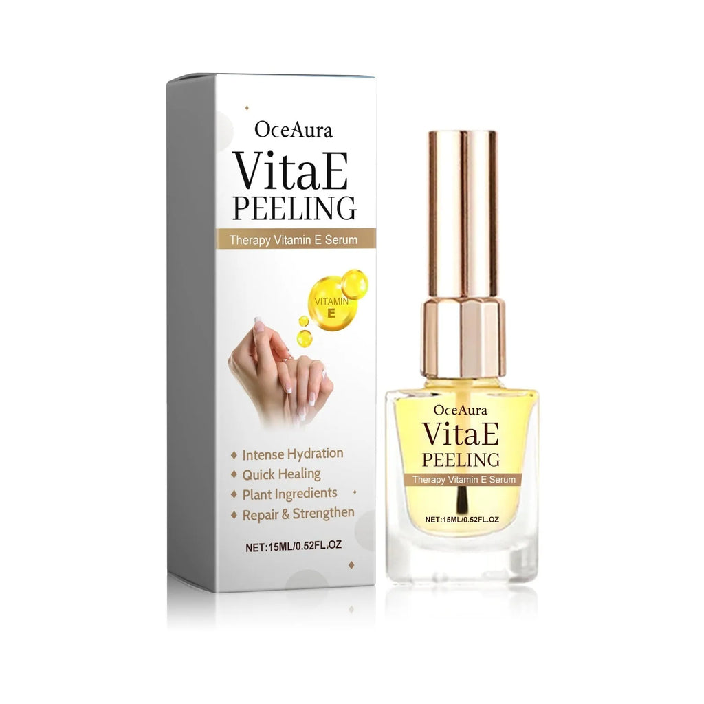 Nail anti-bite bitter nail water 15ml glass bottle with treatment solution and two nail files on white background
