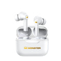 True wireless Bluetooth headset in black, white or blue colours showing in-ear design with separate left and right earpieces