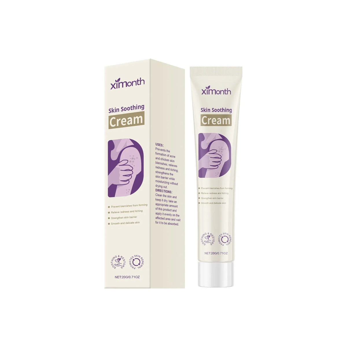 20g herbal acne care cream for external body care and smooth skin rejuvenation