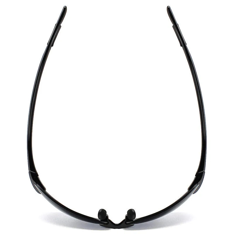 Light rimless TR90 sunglasses for men with black frame and TAC UV400 lens