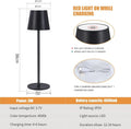 Cordless rechargeable waterproof table lamp 10x38cm available in five colours