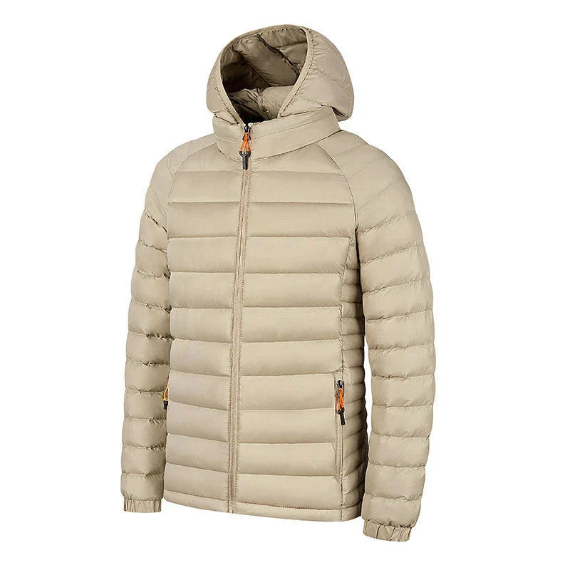 Stylish and warm hooded jacket in various colors for men's cold-weather fashion