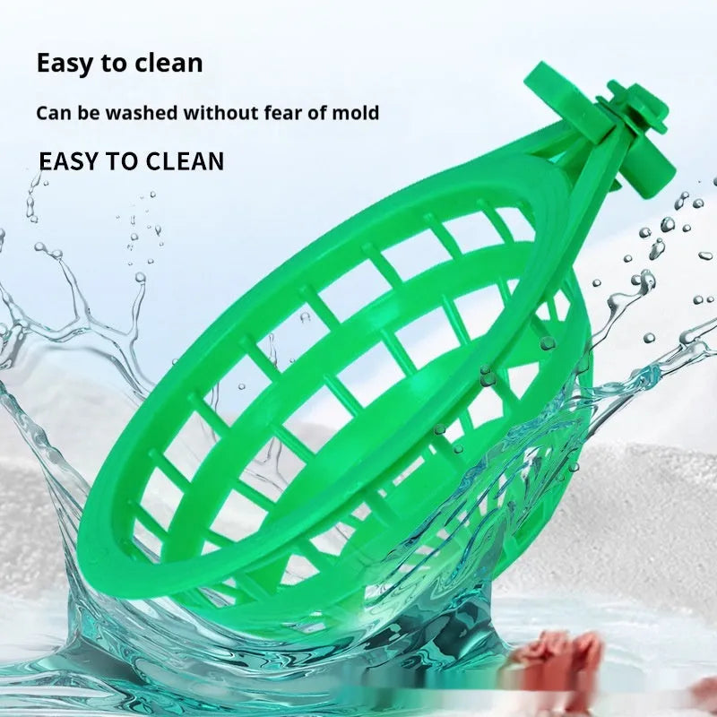 Green plastic large bird nest with split design on clean background