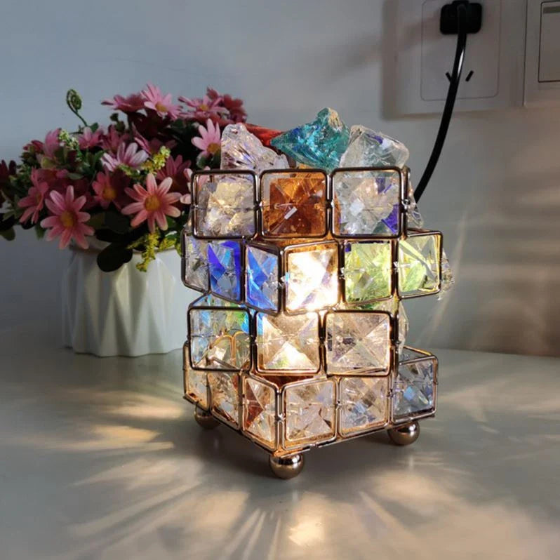 NZ Elegant Crystal Salt Lamp for Cozy Bedroom Decor