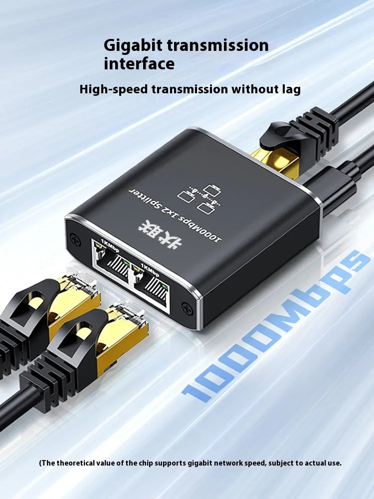 ZLR100 gigabit network hub with 2 ports for computer connection