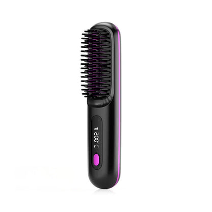 Cordless Hair Straightener Brush with Wireless Design, Advanced Heating Technology, and High-Capacity Battery for Effortless Salon-Quality Styling