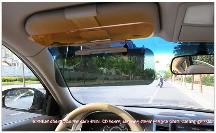 Car day and night sun goggles with reflective lenses for driving glare protection, small 32x12 cm size, PVC material