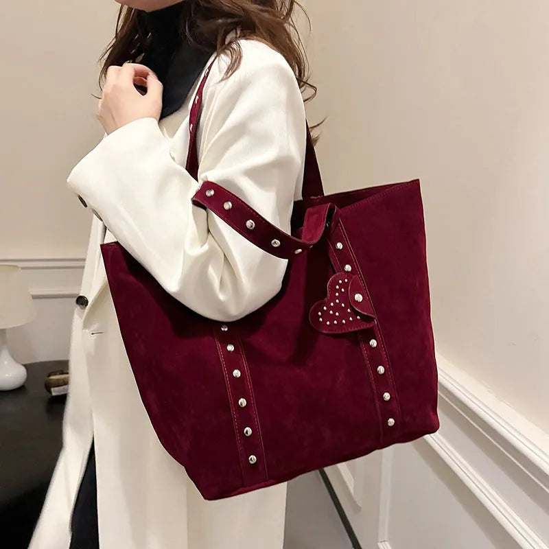 Black PU women's tote bag with double shoulder strap, shown with dimensions 33cm wide by 32cm tall.