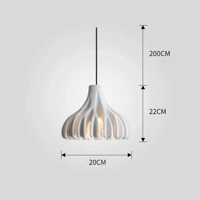 22cm resin chandelier with E27 fitting, 2m hanging wire, Nordic style, available in five colours