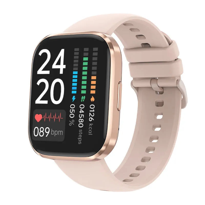 Bluetooth calling sports watch with heart rate and blood oxygen sensors on a TFT screen in gray colour