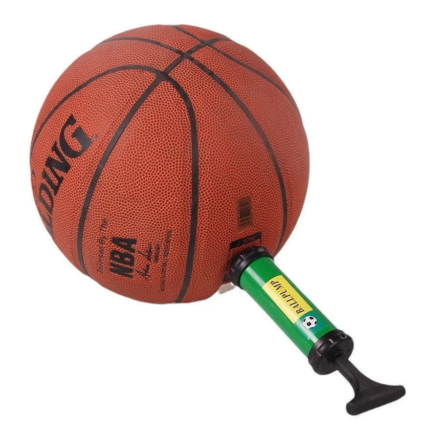 Manual plastic hand pump for inflating basketballs, footballs, volleyballs and balloons in mixed colour.