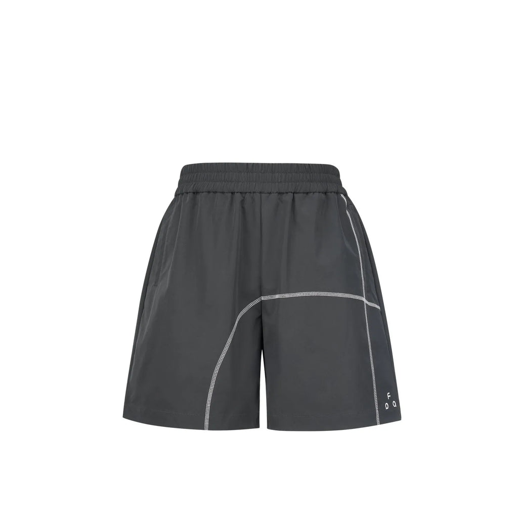 Retro functional drawstring shorts in polyester fabric available in three colours