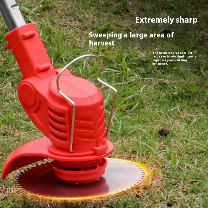 Household portable weeding machine with bare metal construction in three colour options