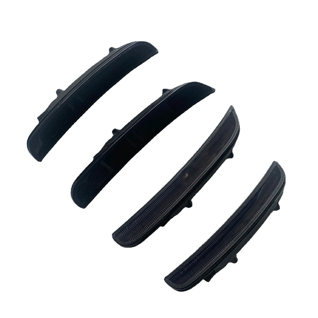 Dodge Challenger car turn signal light side lamp set for 2015-2020 models, showing yellow front and red rear options.