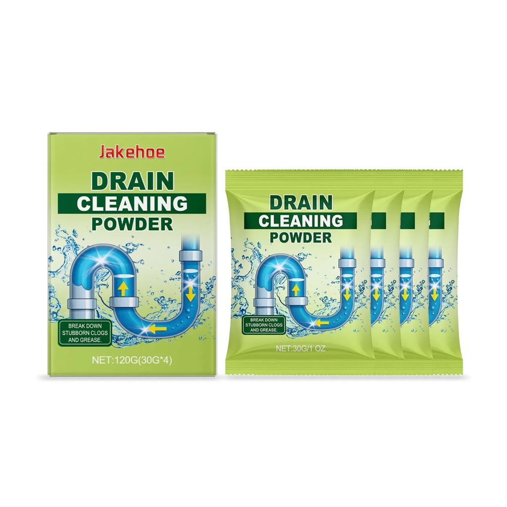 120g container of drain cleaning powder for household sink, shower, toilet, and pipe blockages