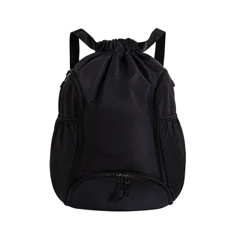 Large capacity cube-style sports backpack with drawstring closure in five colour options