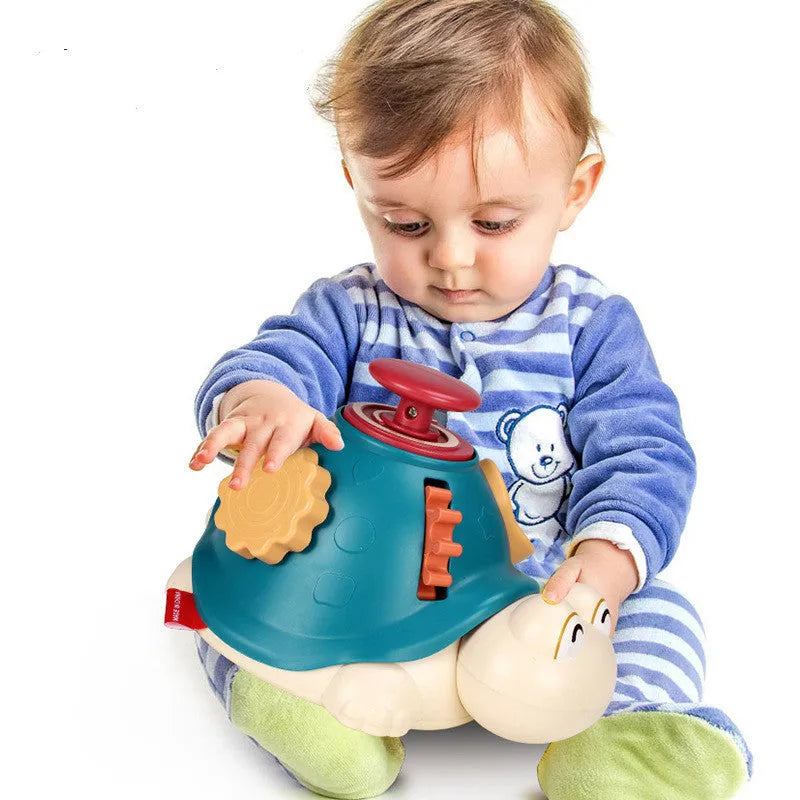 Turtle finger exploration early education toy plastic brain game for infants 0-3 years