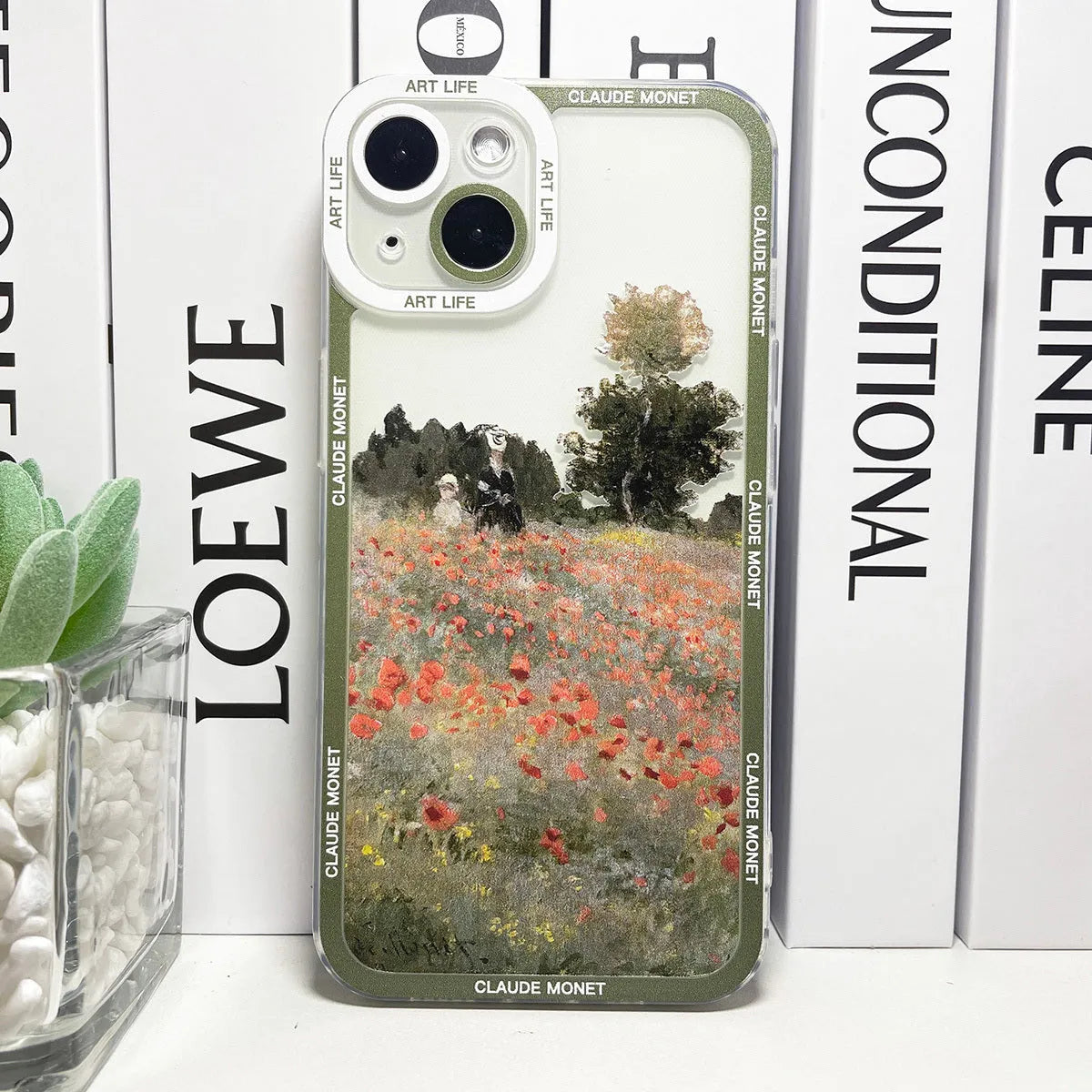 Creative oil painting anti drop phone case for iPhone, fall prevention design, five colour options available