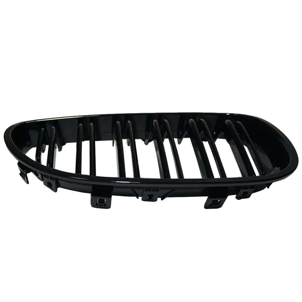 Black carbon fibre style front grille for BMW 5-Series E60 E66 models 2004-2009
