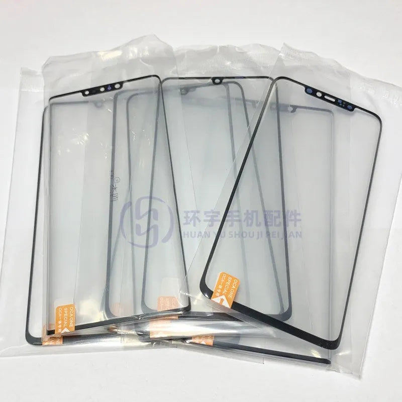 OnePlus 7 Pro replacement touch screen display with visible logo on glass surface