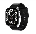 Haylou Watch S6S003 smart watch with silicone strap in black on a plain background