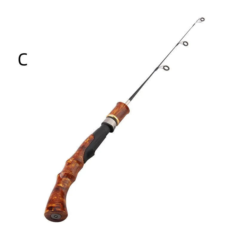 FRP ice fishing pole with straight handle, 30cm length, colour A, for outdoor use