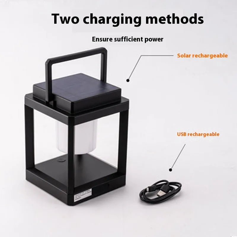 Outdoor USB handheld ambient lantern, IP55, 135 x 180mm, black cover or white shell, 5-10W